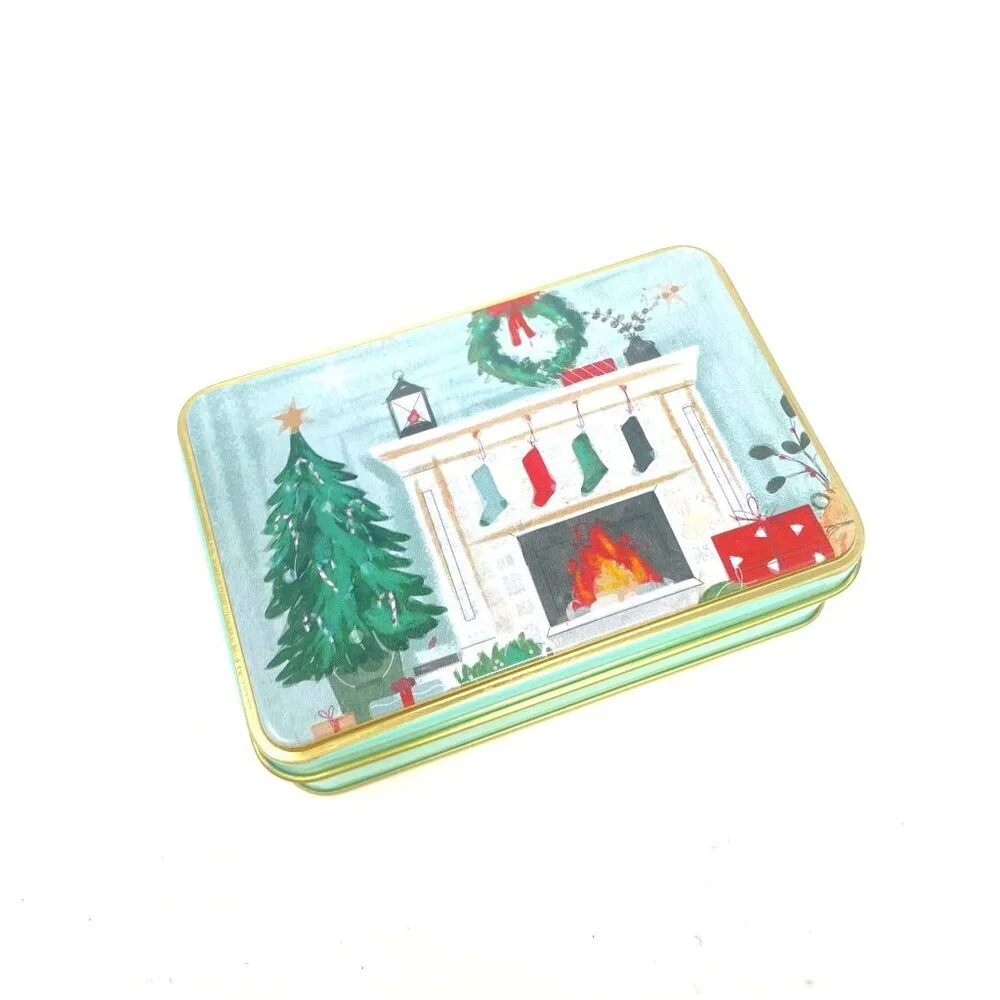 3 Assorted Target Bullseye Winter Scene Mini Gift Tins NWT Decor Houses Skating